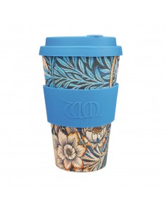 Ecoffee Cup Bamboo Reusable Coffee Cup Lily William Morris 14oz