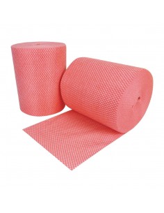 EcoTech Envirolite Super Anti-Bacterial Cleaning Cloths Red (Roll of 2 x 500)