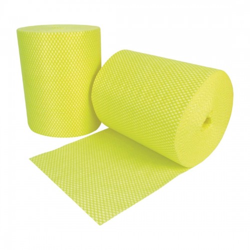 EcoTech Envirolite Super Anti-Bacterial Cleaning Cloths Yellow (Roll of 2 x 500)
