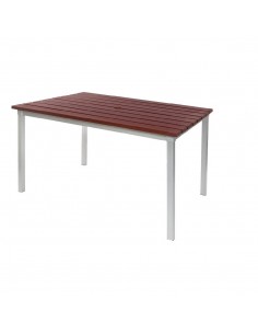 Enviro Outdoor Walnut Effect Faux Wood Table 1250mm