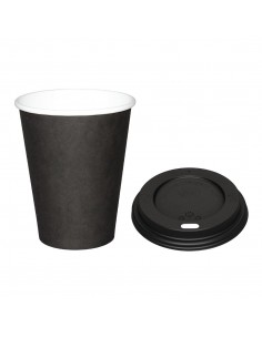 Fiesta Special Offer Fiesta Black 225ml Hot Cups and Black Lids