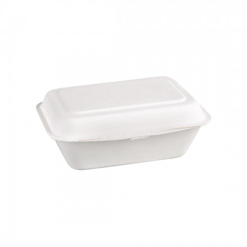 Fiesta Green Compostable Bagasse Hinged Food Containers 182mm