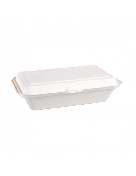 Fiesta Green Compostable Bagasse Hinged Food Containers 248mm