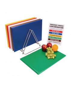 Hygiplas Extra Thick High Density Chopping Board Pack 2