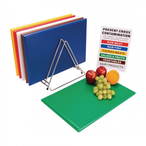 Hygiplas Extra Thick High Density Chopping Board Pack