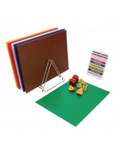Hygiplas Large High Density Chopping Board Pack 2