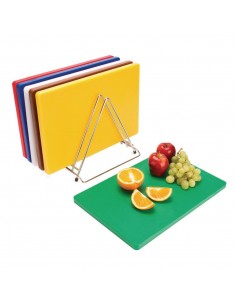 Hygiplas Thick Low Density Chopping Board Pack 2