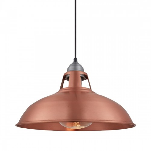 Industville Old Factory Slotted Heat Pendant Copper 380mm