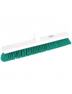 Jantex Hygiene Broom Soft Bristle Green 18in