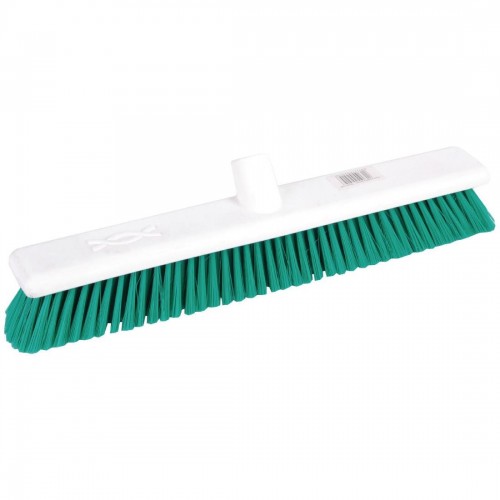 Jantex Hygiene Broom Soft Bristle Green 18in