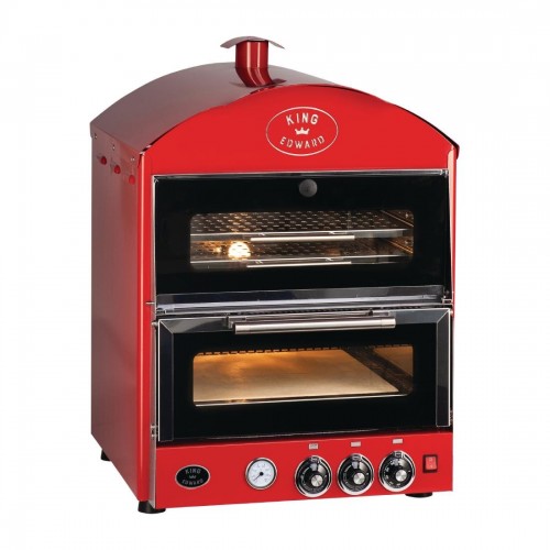 King Edward Pizza King Oven and Warmer PK1W Red