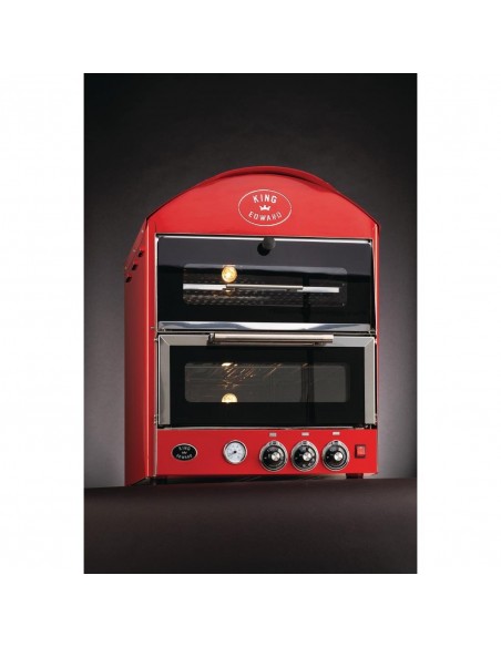 King Edward Pizza King Oven and Warmer PK1W Red