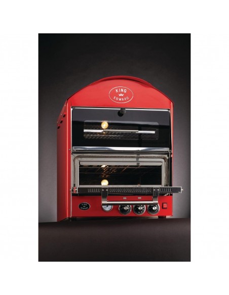 King Edward Pizza King Oven and Warmer PK1W Red