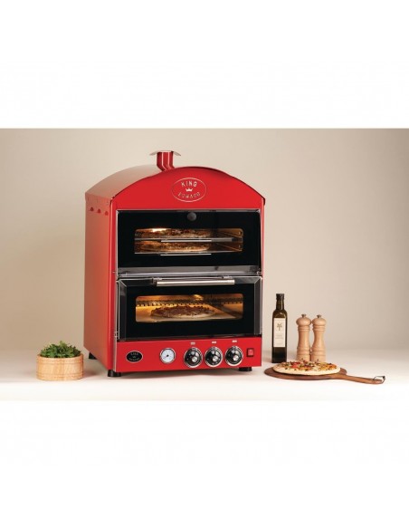 King Edward Pizza King Oven and Warmer PK1W Red
