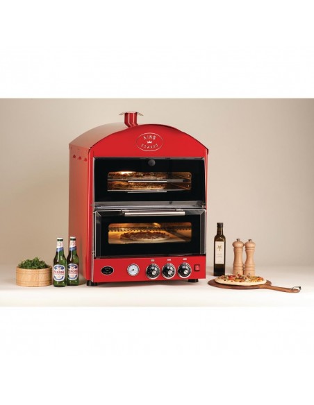 King Edward Pizza King Oven and Warmer PK1W Red