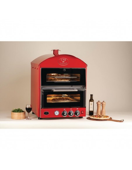 King Edward Pizza King Oven and Warmer PK1W Red
