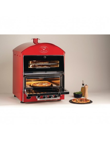King Edward Pizza King Oven and Warmer PK1W Red