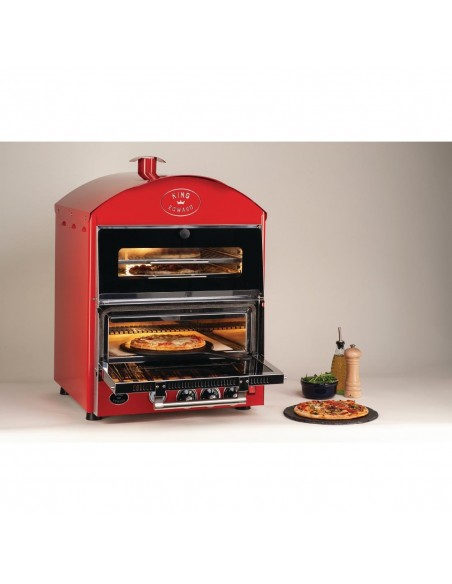 King Edward Pizza King Oven and Warmer PK1W Red