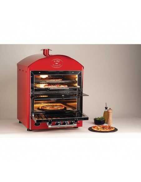 King Edward Pizza King Oven and Warmer PK1W Red