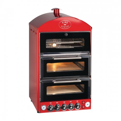 King Edward Pizza King Oven and Warmer PK2W Red