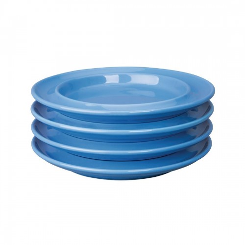 Kristallon Heritage Raised Rim Plates Blue 205mm