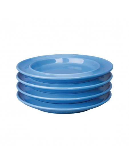 Kristallon Heritage Raised Rim Plates Blue 205mm