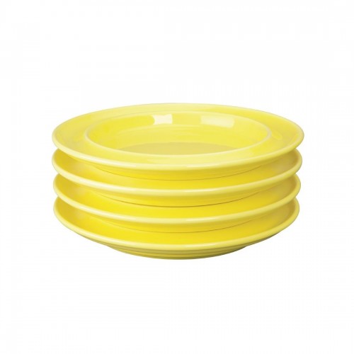 Kristallon Heritage Raised Rim Plates Yellow 205mm
