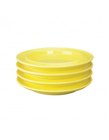 Kristallon Heritage Raised Rim Plates Yellow 205mm