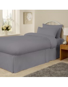 Mitre Essentials Spectrum Housewife Pillowcases Grey