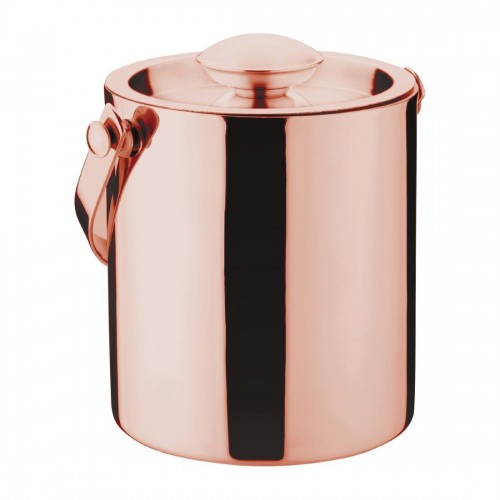 Olympia DR740 Double Walled Ice Bucket with Lid 1 Ltr Copper