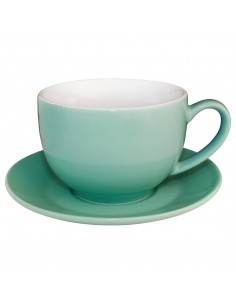 Olympia Cafe Cappuccino Cups Aqua 340ml 12oz