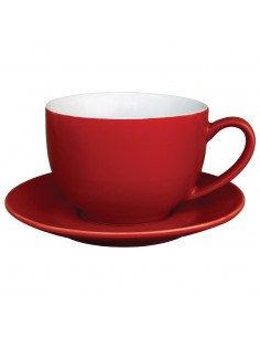 Olympia Cafe Cappuccino Cups Red 340ml 12oz