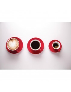 Olympia Cafe Cappuccino Cups Red 340ml 12oz 2