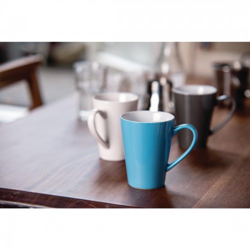 Olympia Cafe Latte Cups Blue 340ml