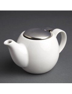 Olympia Cafe Teapot 510ml White 2