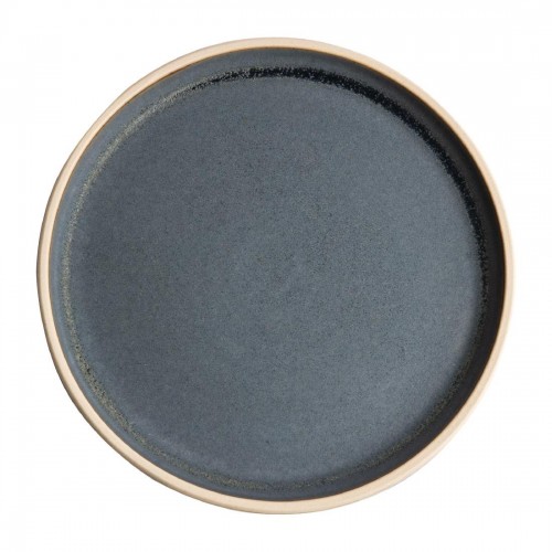 Olympia Canvas Flat Round Plate Blue Granite 250mm