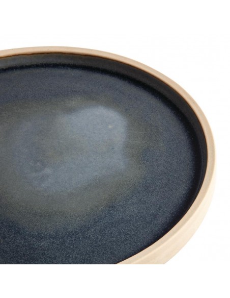 Olympia Canvas Flat Round Plate Blue Granite 250mm