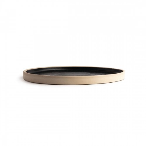 Olympia Canvas Flat Round Plate Delhi Black 250mm