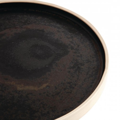 Olympia Canvas Flat Round Plate Delhi Black 250mm
