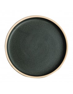Olympia Canvas Flat Round Plate Green Verdigris 180mm
