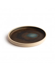 Olympia Canvas Flat Round Plate Green Verdigris 180mm 2