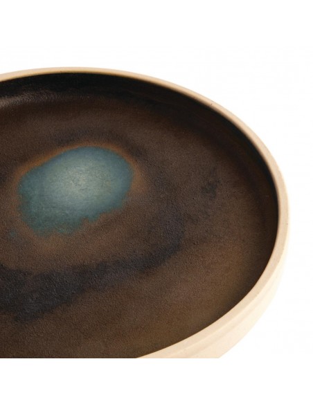 Olympia Canvas Flat Round Plate Green Verdigris 180mm