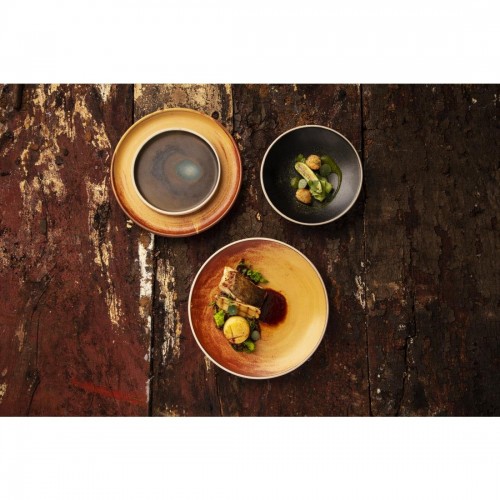 Olympia Canvas Flat Round Plate Green Verdigris 180mm