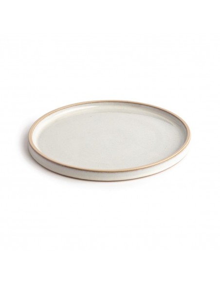 Olympia Canvas Flat Round Plate Murano White 250mm