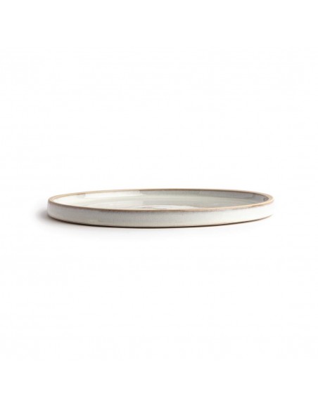 Olympia Canvas Flat Round Plate Murano White 250mm