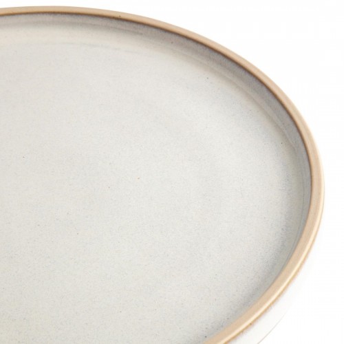 Olympia Canvas Flat Round Plate Murano White 250mm