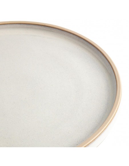 Olympia Canvas Flat Round Plate Murano White 250mm