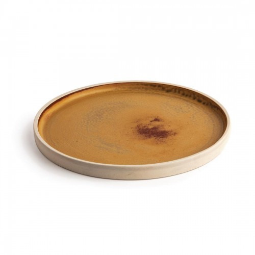 Olympia Canvas Flat Round Plate Sienna Rust 250mm