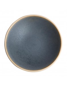 Olympia Canvas Shallow Tapered Bowl Blue Granite 200mm