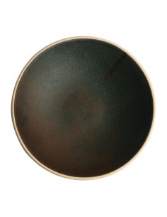 Olympia Canvas Shallow Tapered Bowl Green Verdigris 200mm